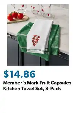 Sam's Club Member's Mark Fruit Capsules Kitchen Towel Set, 8-Pack offer