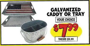Ollie's GALVANIZED CADDY OR TRAY offer