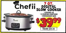 Ollie's Chefii 7 QT. DIGITAL SLOW COOKER offer