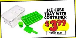 Ollie's ICE CUBE TRAY WITH CONTAINER offer