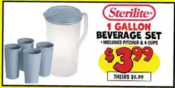Ollie's STERILITE 1 GALLON BEVERAGE SET offer