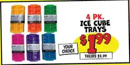 Ollie's 4 PK. ICE CUBE TRAYS offer
