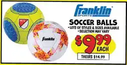 Ollie's FRANKLIN SPORTS SOCCER BALLS offer
