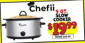 Ollie's Chefii 5 QT. SLOW COOKER offer