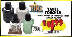 Ollie's TIKI TABLE TORCHES offer