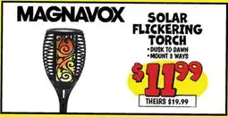 Ollie's MAGNAVOX SOLAR FLICKERING TORCH offer