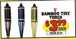 Ollie's 5' BAMBOO TIKI TORCH offer