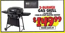 Ollie's 3-BURNER GAS GRILL offer