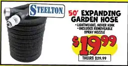 Ollie's STEELTON 50' EXPANDING GARDEN HOSE offer