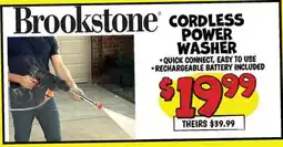 Ollie's Brookstone CORDLESS POWER WASHER offer