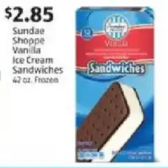 Aldi Sundae Shoppe Vanilla Ice Cream Sandwiches offer