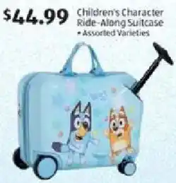 Aldi Children's Character Ride-Along Suitcase offer