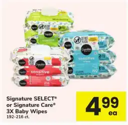 ACME Signature SELECT or Signature Care 3X Baby Wipes offer