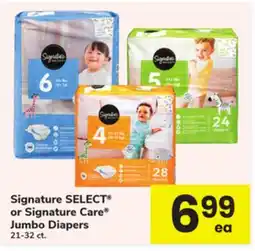 ACME Signature SELECT or Signature Care Jumbo Diapers offer