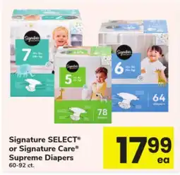 ACME Signature SELECT or Signature Care Supreme Diapers offer