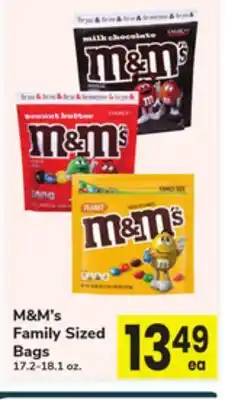 ACME M&M's Family Sized Bags offer