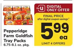ACME Pepperidge Farm Goldfish Tray Packs offer