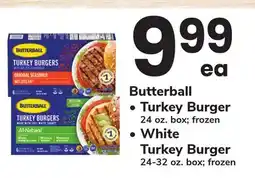 ACME Butterball Turkey Burger 24 oz. box frozen White Turkey Burger 24-32 oz. box frozen offer