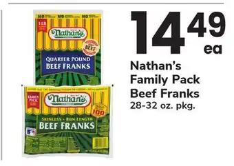 ACME Nathan's Family Pack Beef Franks offer