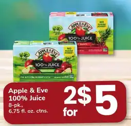ACME Apple & Eve 100% Juice offer