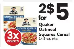 ACME Quaker Oatmeal Squares Cereal offer