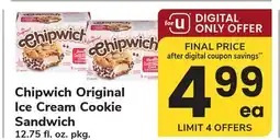 ACME Chipwich Original Ice Cream Cookie Sandwich offer