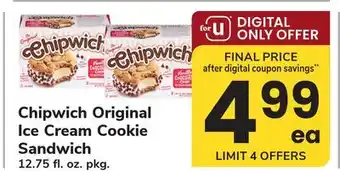 ACME Chipwich Original Ice Cream Cookie Sandwich offer
