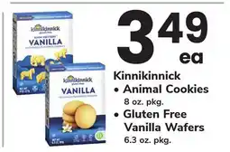 ACME Kinnikinnick Animal Cookies 8 oz. pkg., Gluten Free Vanilla Wafers 6.3 oz. pkg offer