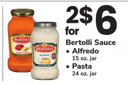 ACME Bertolli Sauce Alfredo 15 oz. jar or Pasta 24 oz. jar offer