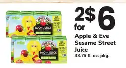 ACME Apple & Eve Sesame Street Juice offer