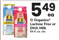 ACME O Organics Lactose Free or DHA Milk offer