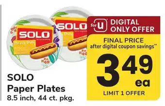 ACME SOLO Paper Plates offer