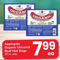 ACME Applegate Organic Uncured Beef Hot Dogs offer