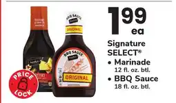ACME Signature SELECT Marinade 12 fl. oz. btl. or BBQ Sauce 18 fl. oz. btl offer