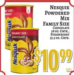 Trade Fair Supermarket Nesquik Powdered Mix FAMILY SIZE offer