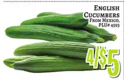 Trade Fair Supermarket ENGLISH CUCUMBERS FROM MEXICO offer