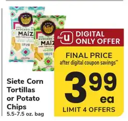 ACME Siete Corn Tortillas or Potato Chips offer