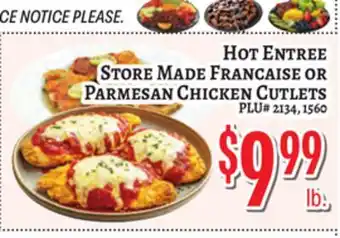 Trade Fair Supermarket STORE MADE FRANCAISE OR PARMESAN CHICKEN CUTLETS offer