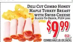 Trade Fair Supermarket DELI CUT COMBO HONEY MAPLE TURKEY BREAST WITH SWISS CHEESE offer