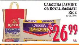 Trade Fair Supermarket CAROLINA JASMINE OR ROYAL BASMATI RICE offer