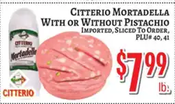 Trade Fair Supermarket Citterio Mortadella With or Without Pistachio offer