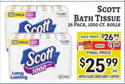 Trade Fair Supermarket SCOTT BATH TISSUE offer