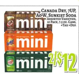 Trade Fair Supermarket CANADA DRY, 7UP, A&W, SUNKIST SODA offer