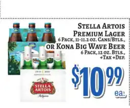 Trade Fair Supermarket STELLA ARTOIS PREMIUM LAGER OR KONA BIG WAVE BEER offer