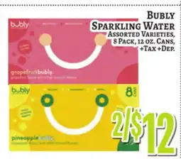 Trade Fair Supermarket Bubly SPARKLING WATER offer