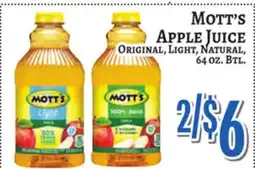 Trade Fair Supermarket Mott'S APPLE JUICE offer