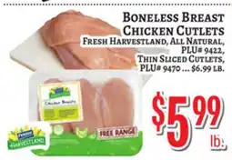 Trade Fair Supermarket BONELESS BREAST CHICKEN CUTLETS offer