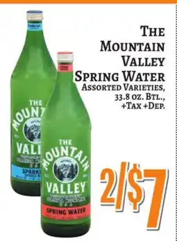 Trade Fair Supermarket THE MOUNTAIN VALLEY SPRING WATER offer