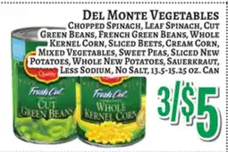 Trade Fair Supermarket DEL MONTE VEGETABLES offer