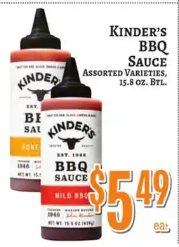 Trade Fair Supermarket KINDER'S BBQ SAUCE offer